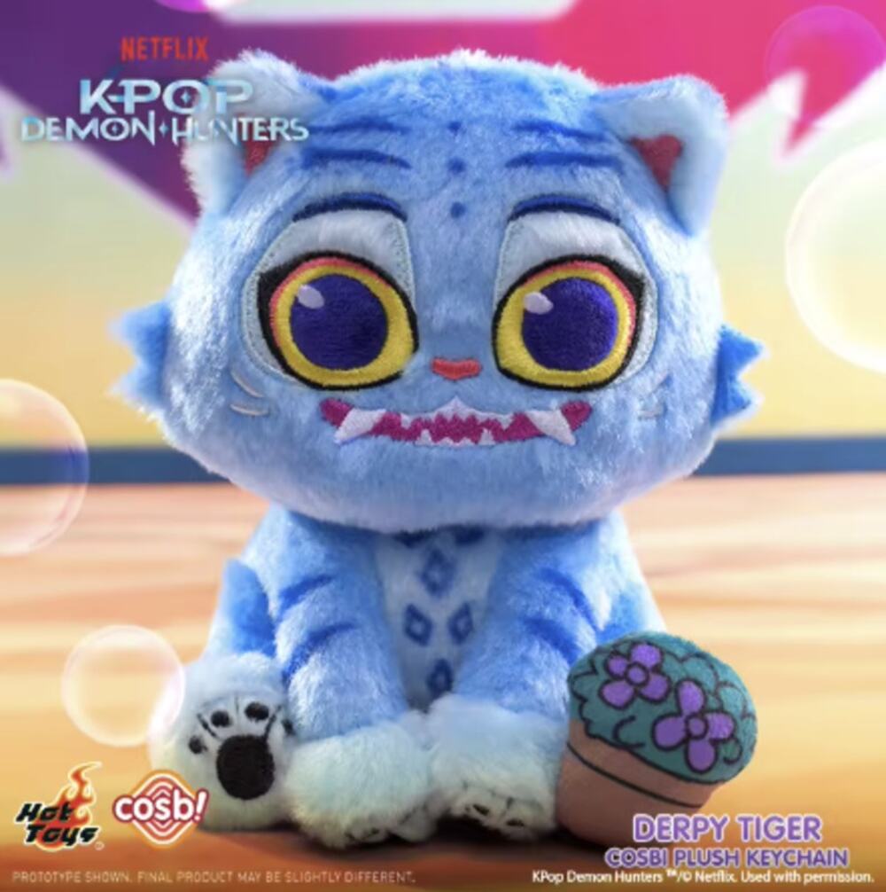 Netflix x K-Pop Demon Hunters X Cosbi Plush Keychain/Pendant - Derby Tiger, New